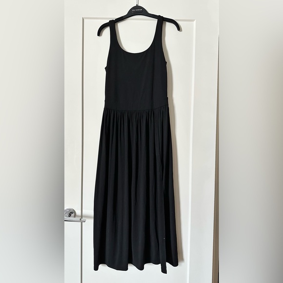Blank maxi jersey dress with slit - Picture 1 of 4